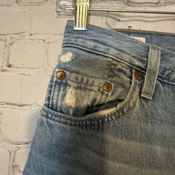 Vintage Levi's 501 Distressed Jeans Big E Tab Size W 25 L 26 - Picture 4 of 16